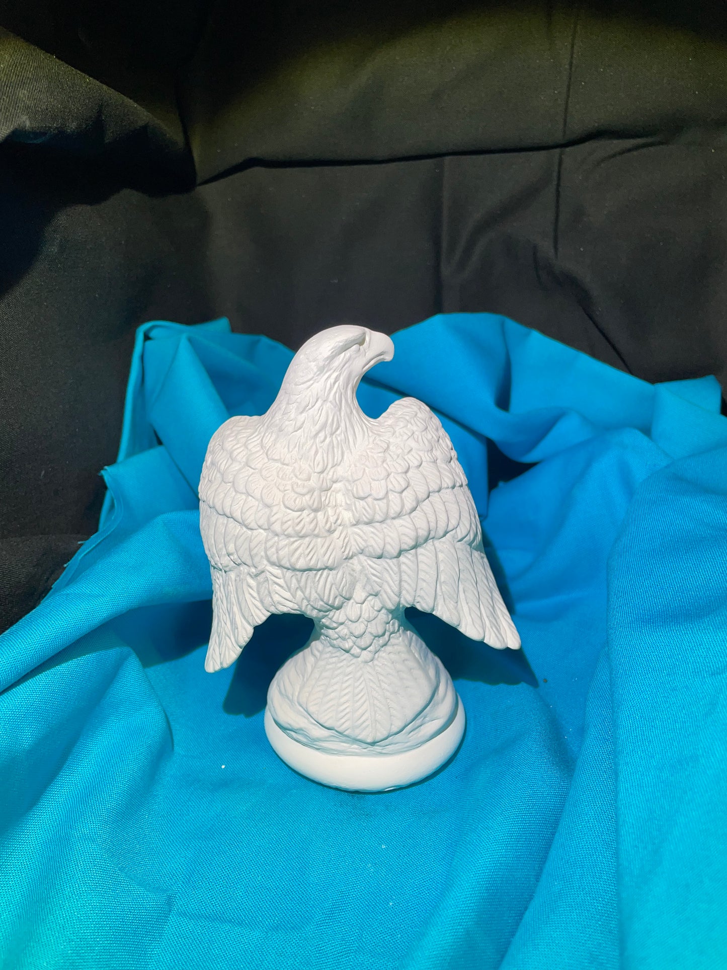 Eagle Standing on Rock Ceramic Bisque