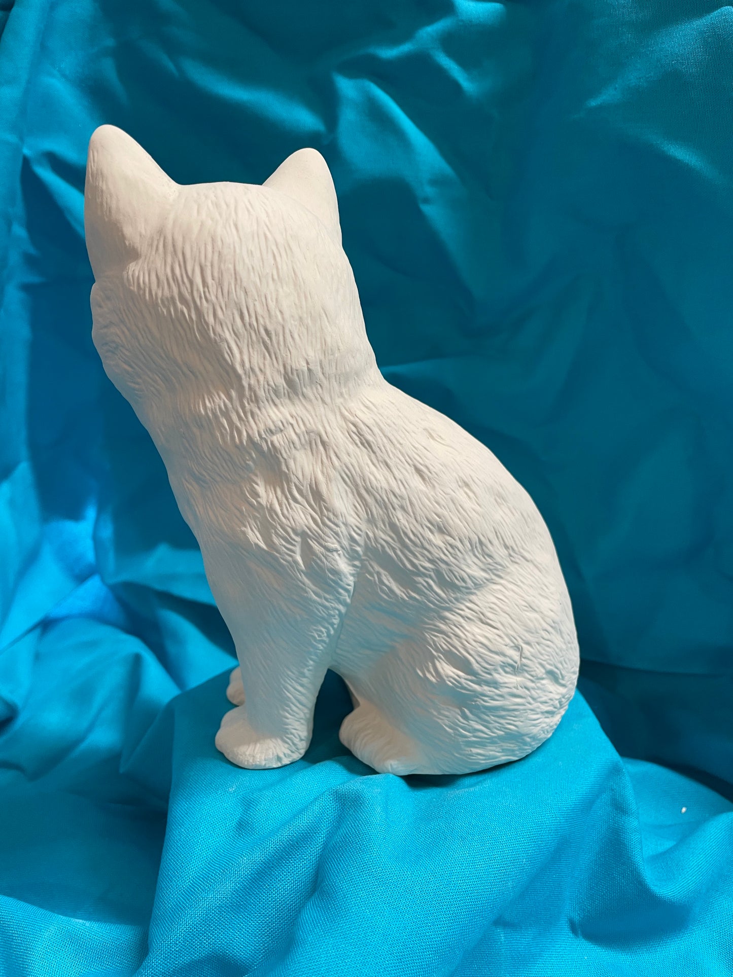 Sitting Cat Ceramic Bisque