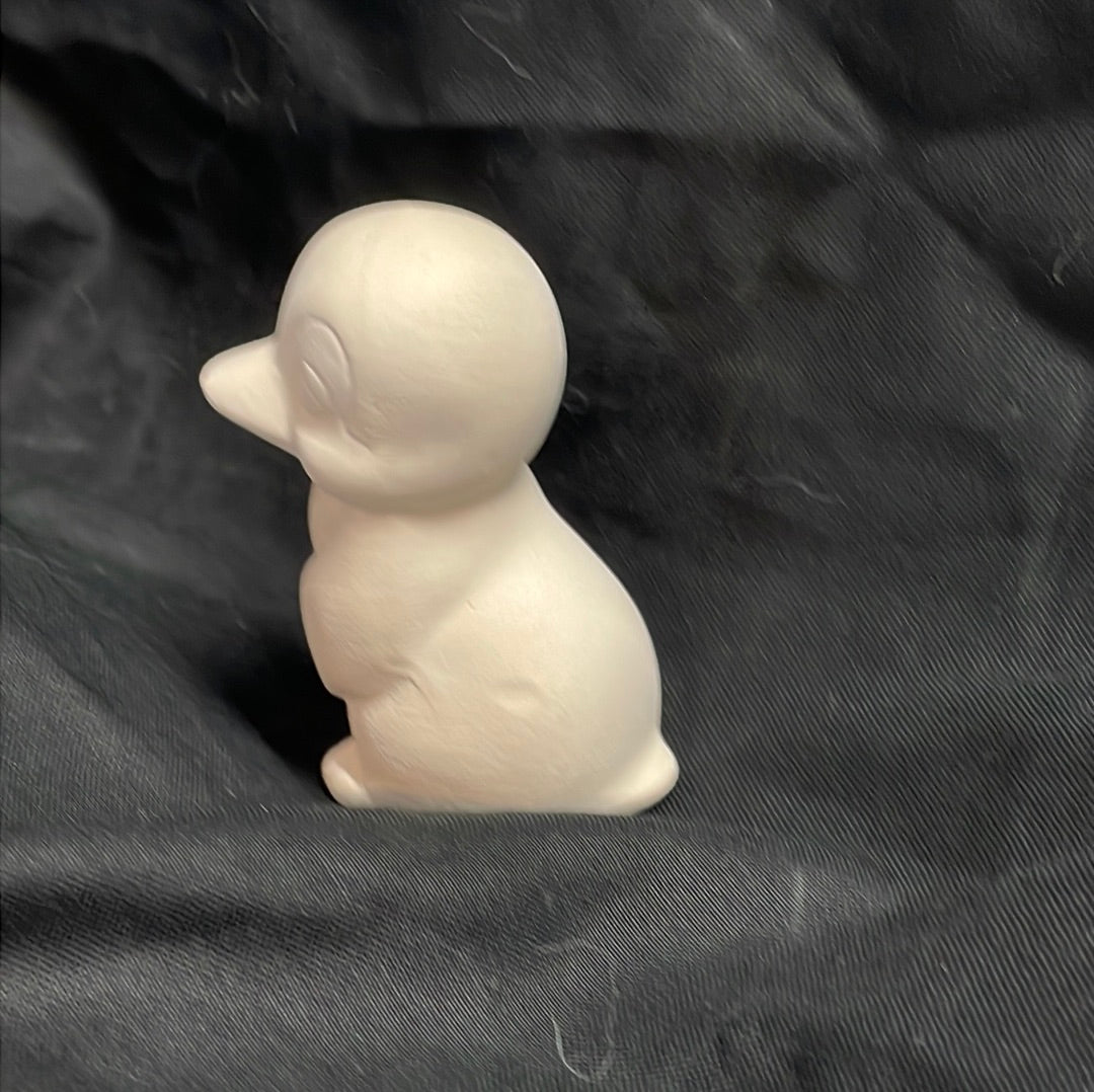 Holding Hand Small Penguin Ceramic Bisque