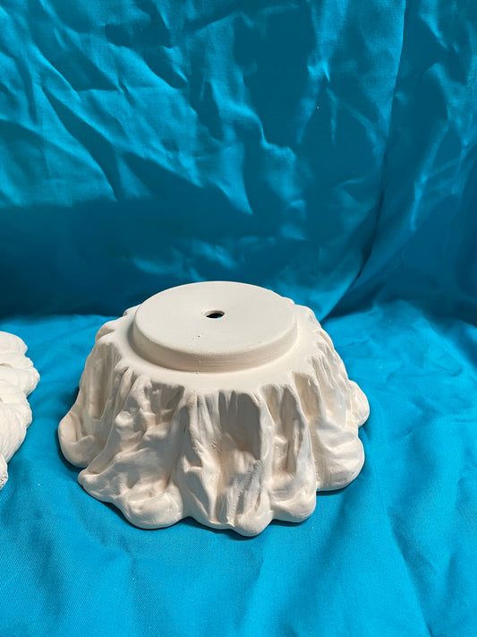14" Spruce Christmas Tree w/Skirt Base Ceramic Bisque