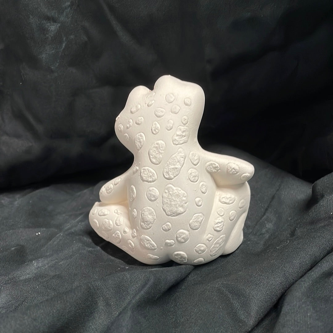 Sitting Frog Ceramic Bisque