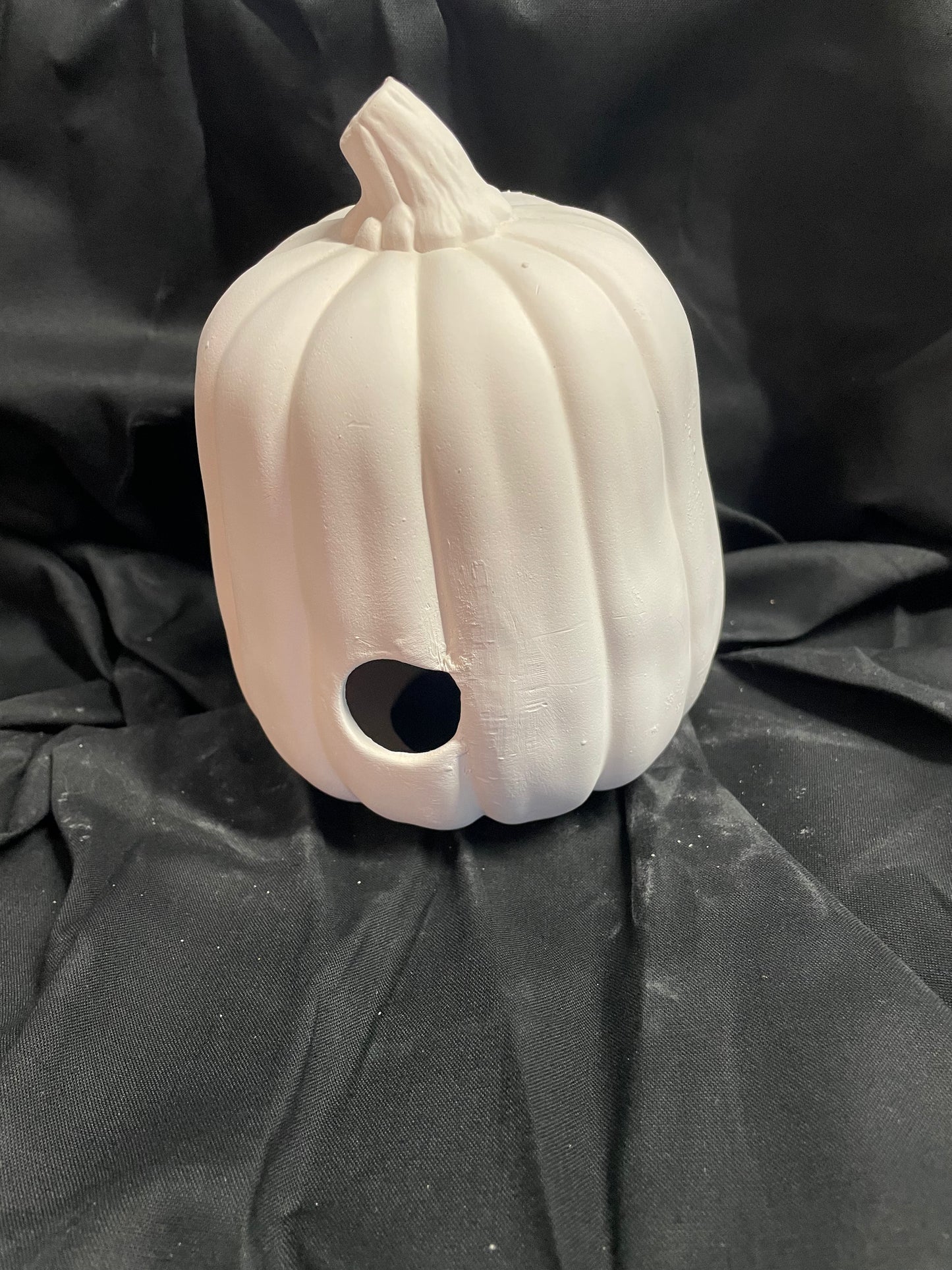 Smiley Face Pumpkin Ceramic Bisque