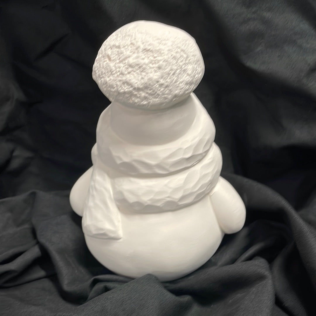 Cozy Snowman Ceramic Bisque