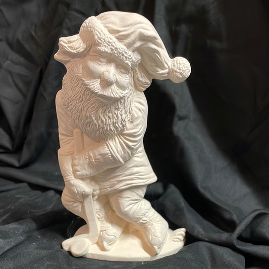 Ice Hockey Santa Ceramic Bisque