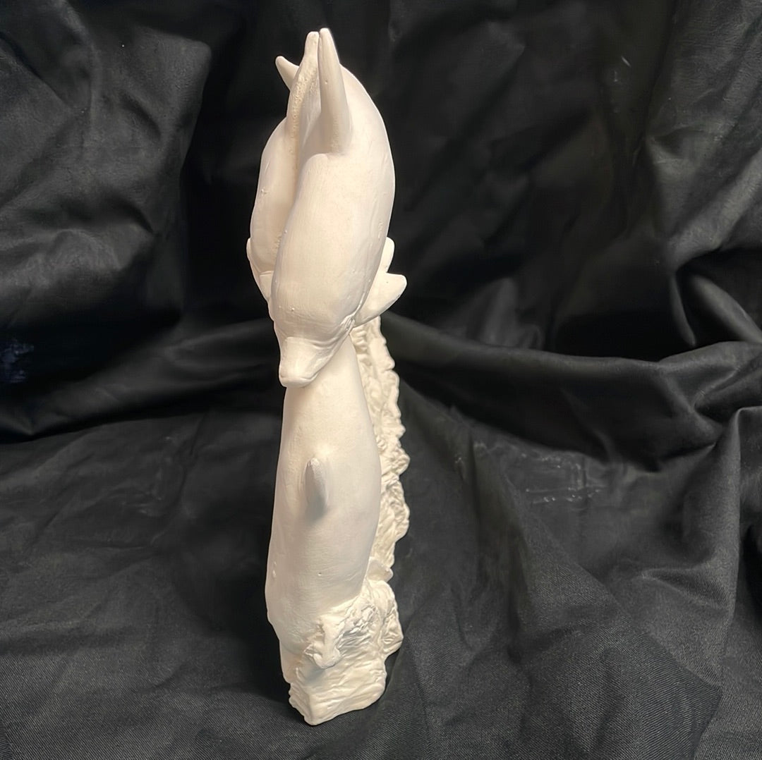 Dolphin Half Circle Ceramic Bisque