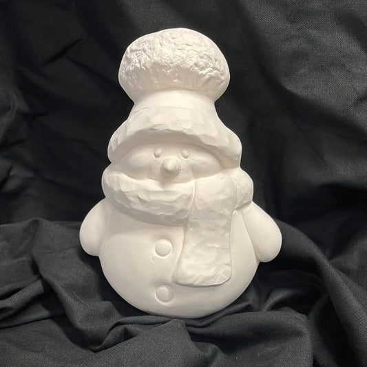 Cozy Snowman Ceramic Bisque