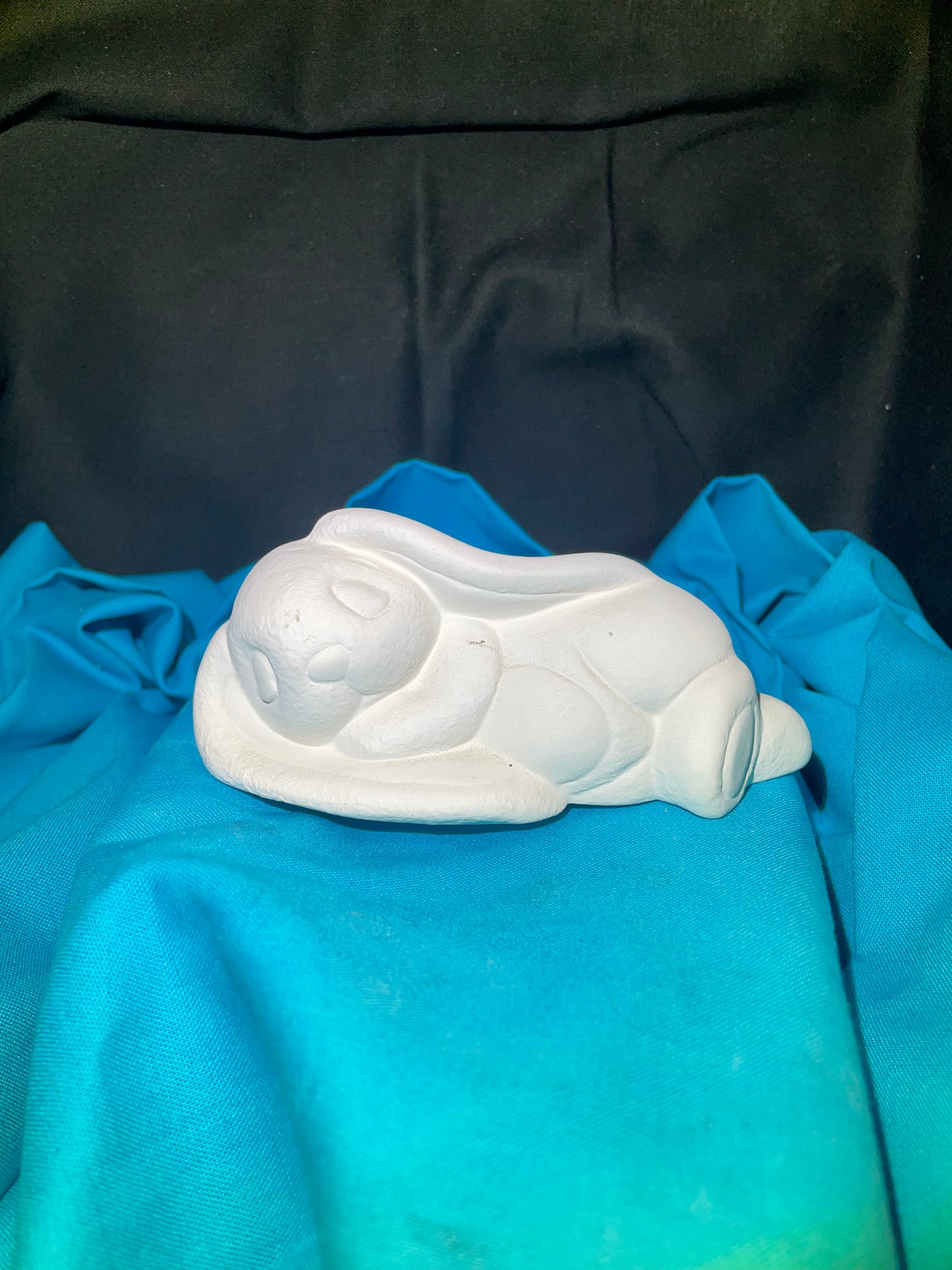 Bunny Sleeping on Side Ceramic Bisque