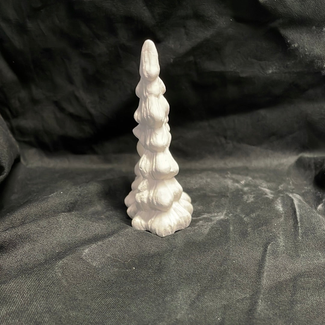 Fir Christmas Tree Napkin Holder Ceramic Bisque