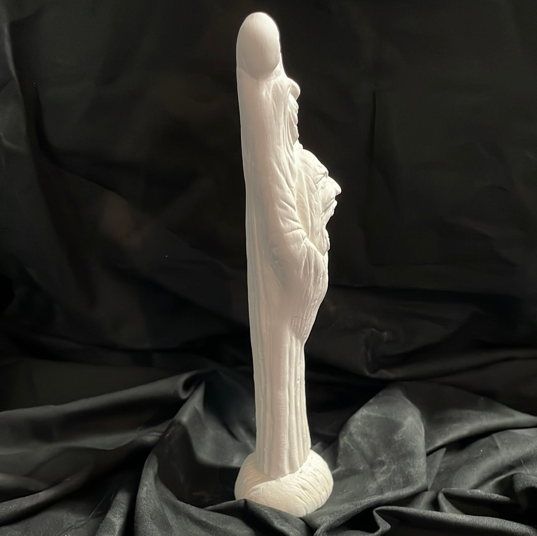 Standing Ghost w/Screaming Pumpkin Ceramic Bisque