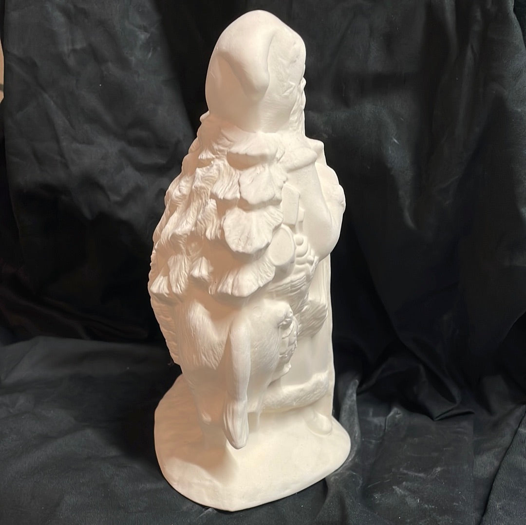 Santa and Donkey Ceramic Bisque