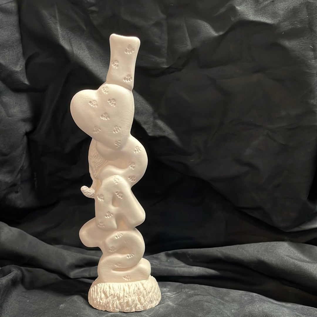 I Love Cats Stack Ceramic Bisque