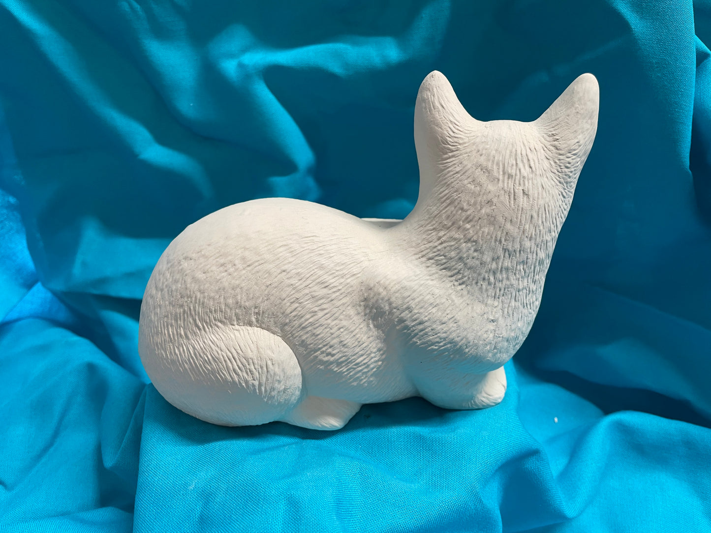 Small Laying Cat Ceramic Bisque