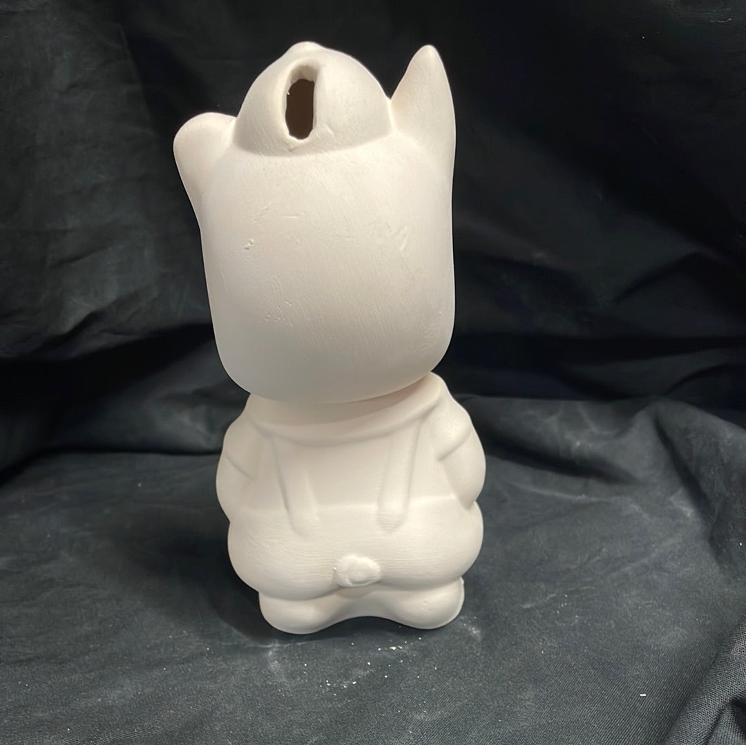 Sitting Piggy Bank Ceramic Bisque