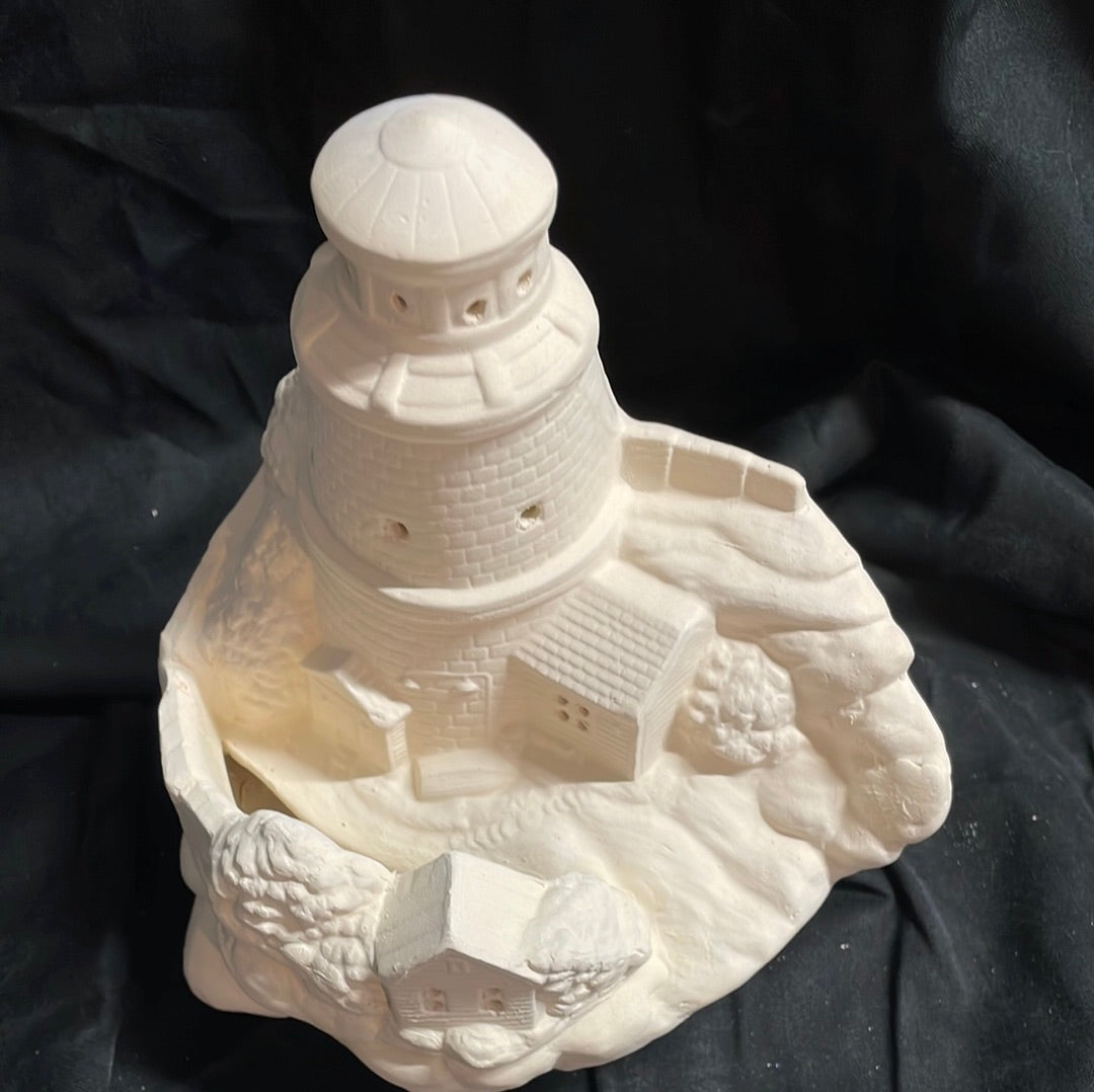 Small Tampa Bay Lighthouse Ceramic Bisque