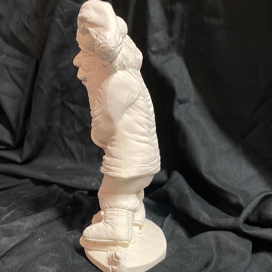 Ice Hockey Santa Ceramic Bisque