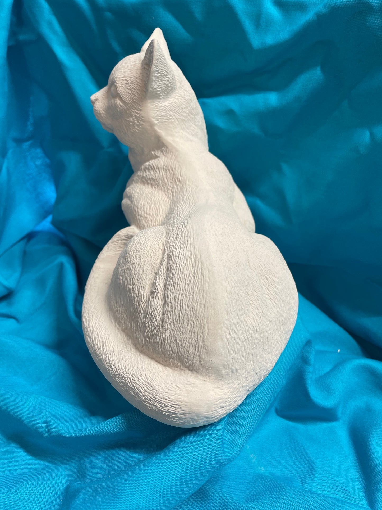 Large Laying Cat Ceramic Bisque