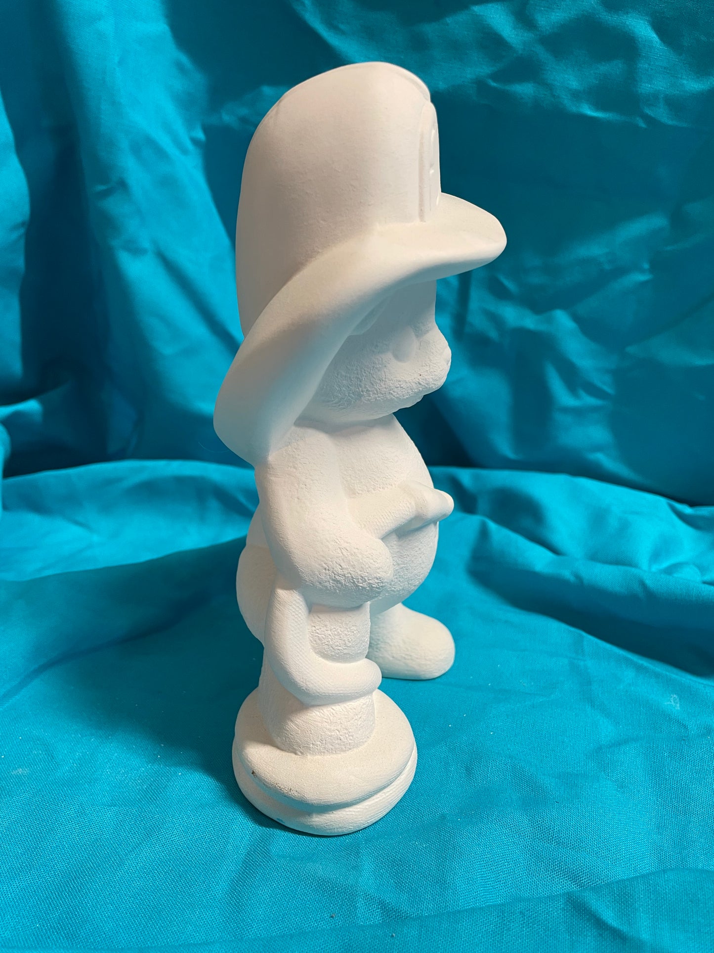 Firefighter Teddy Bear Ceramic Bisque