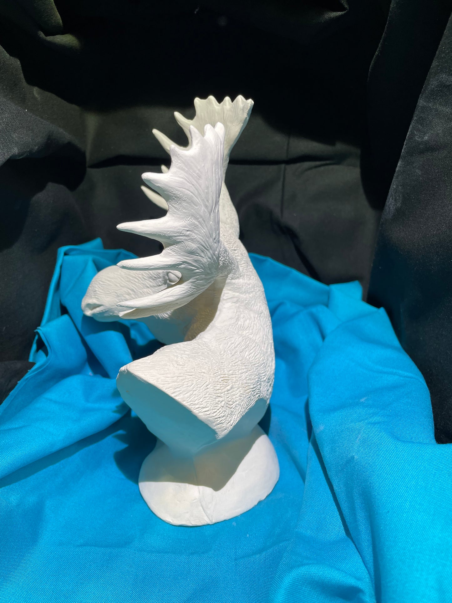 Elk Head Bust Ceramic Bisque