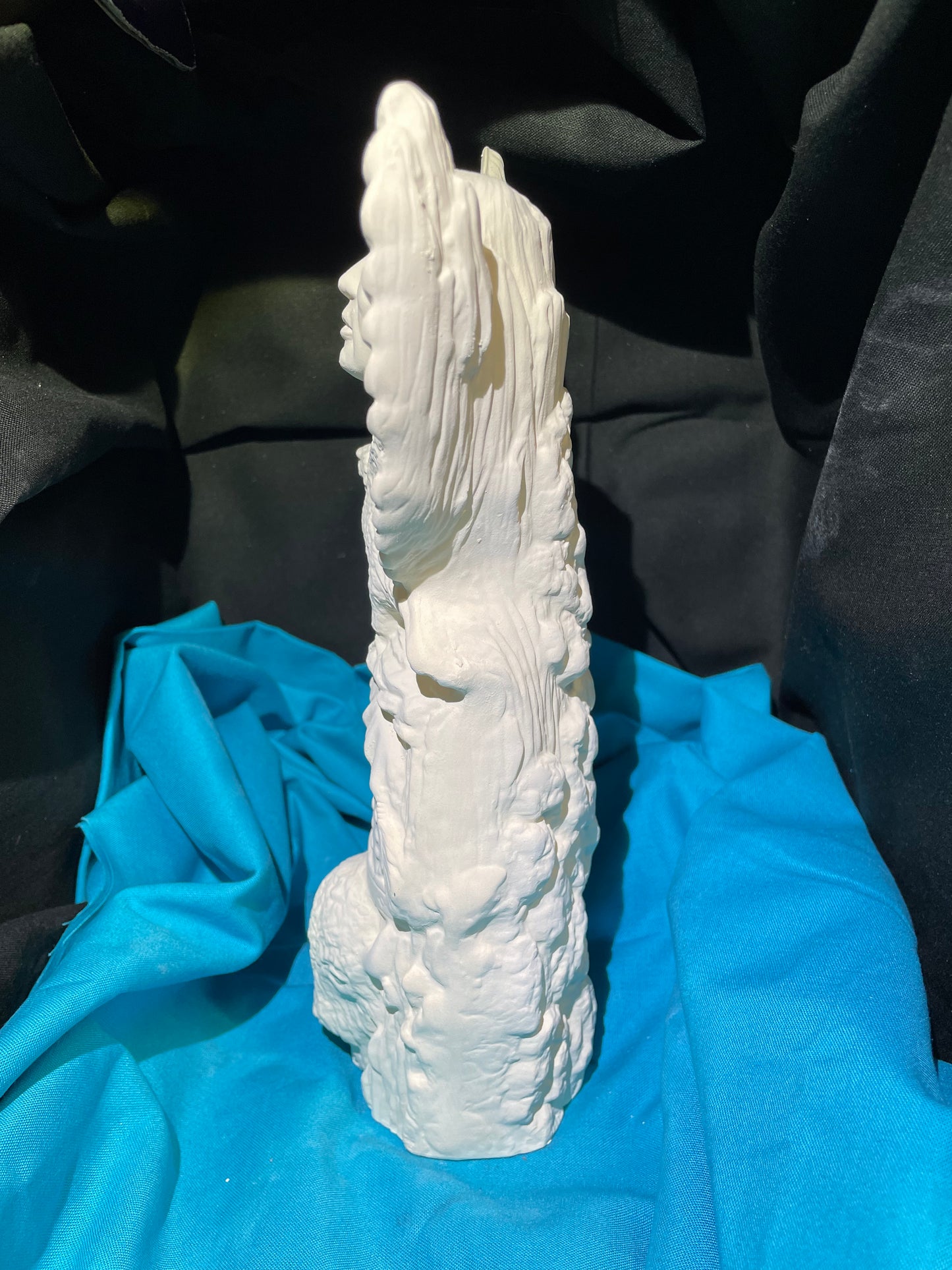 Eagle/Buffalo Indian Totem Ceramic Bisque