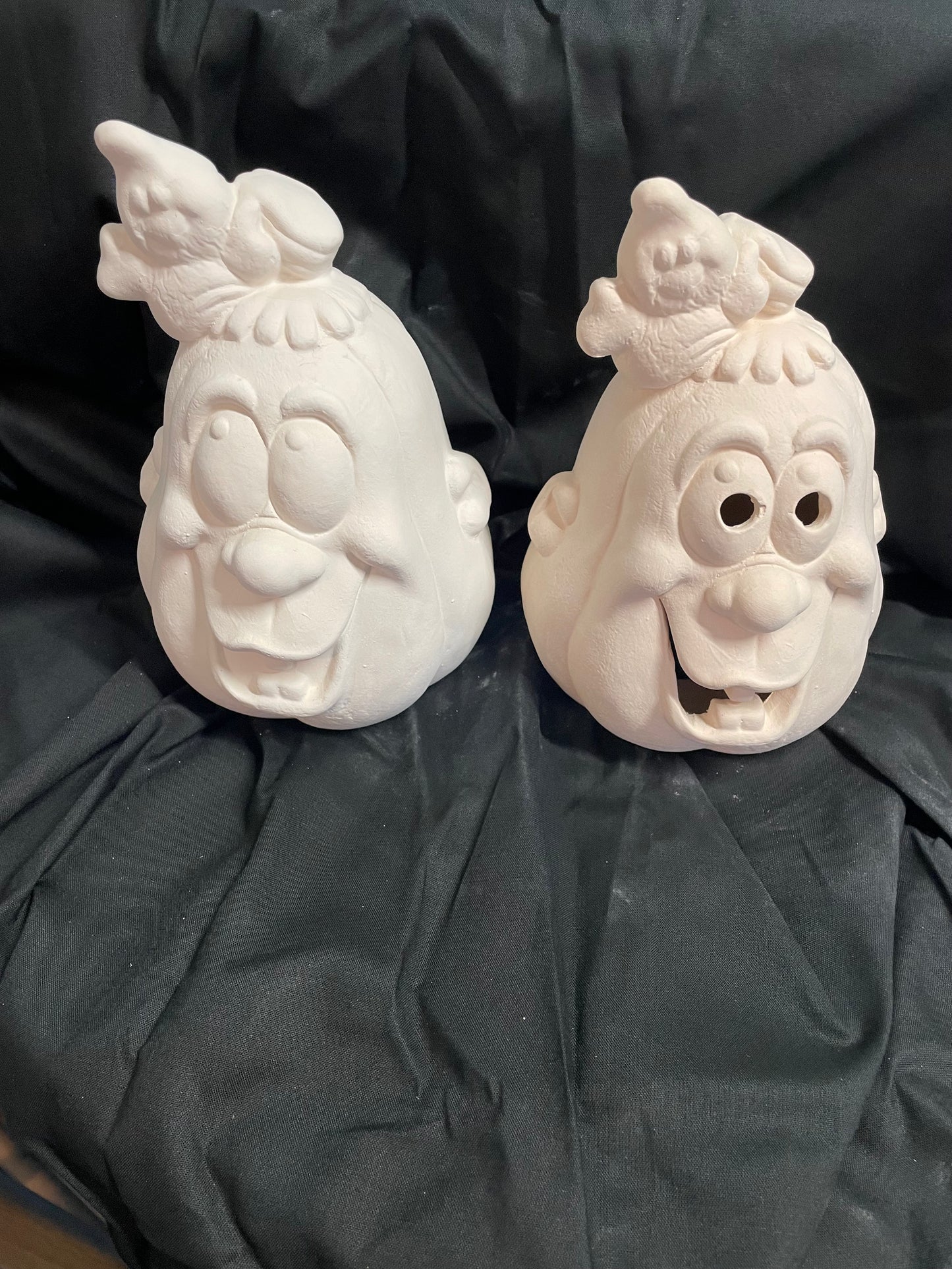 Googly Eyes Pumpkin Ceramic Bisque