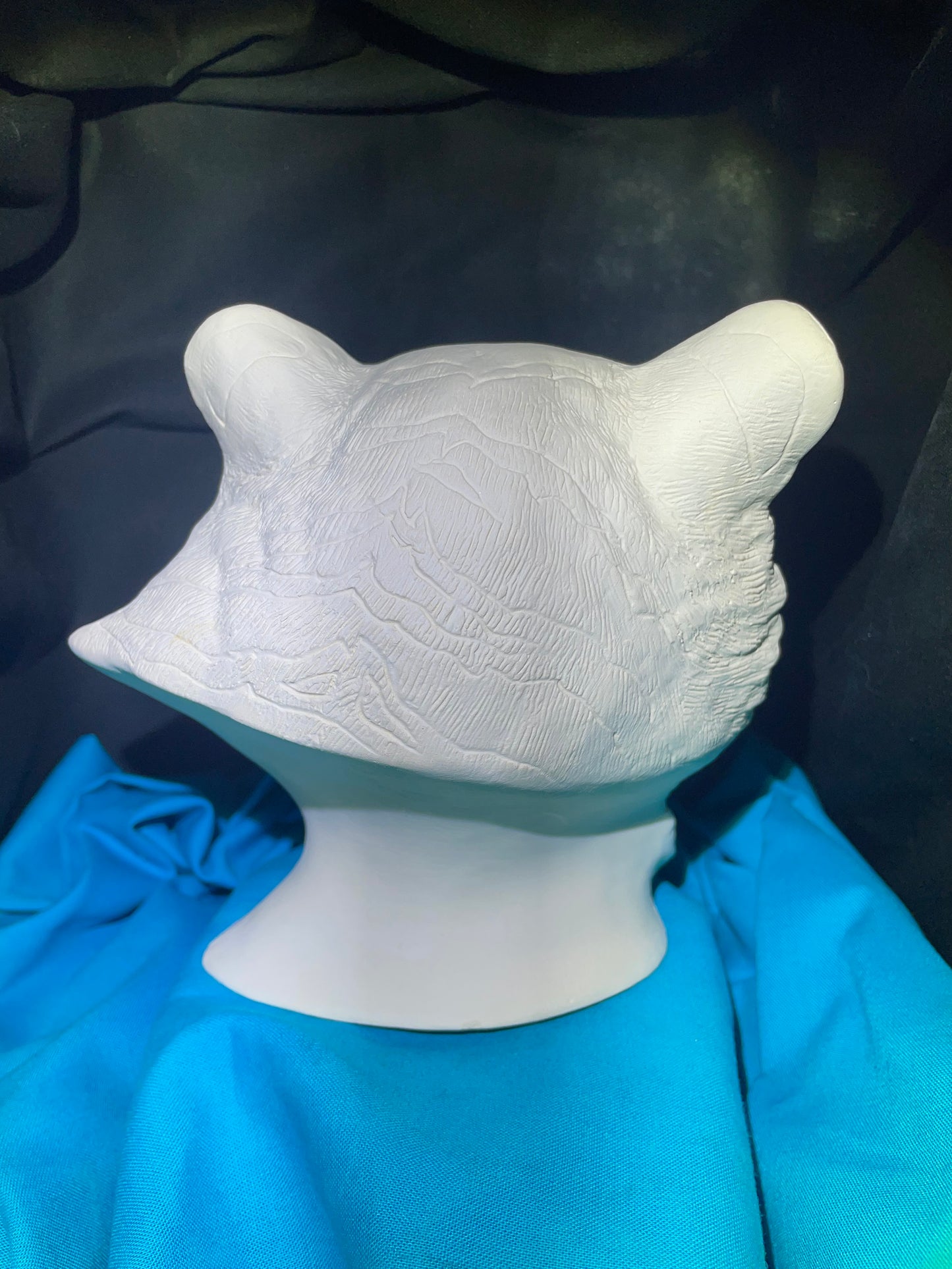 Tiger Head Bust Ceramic Bisque
