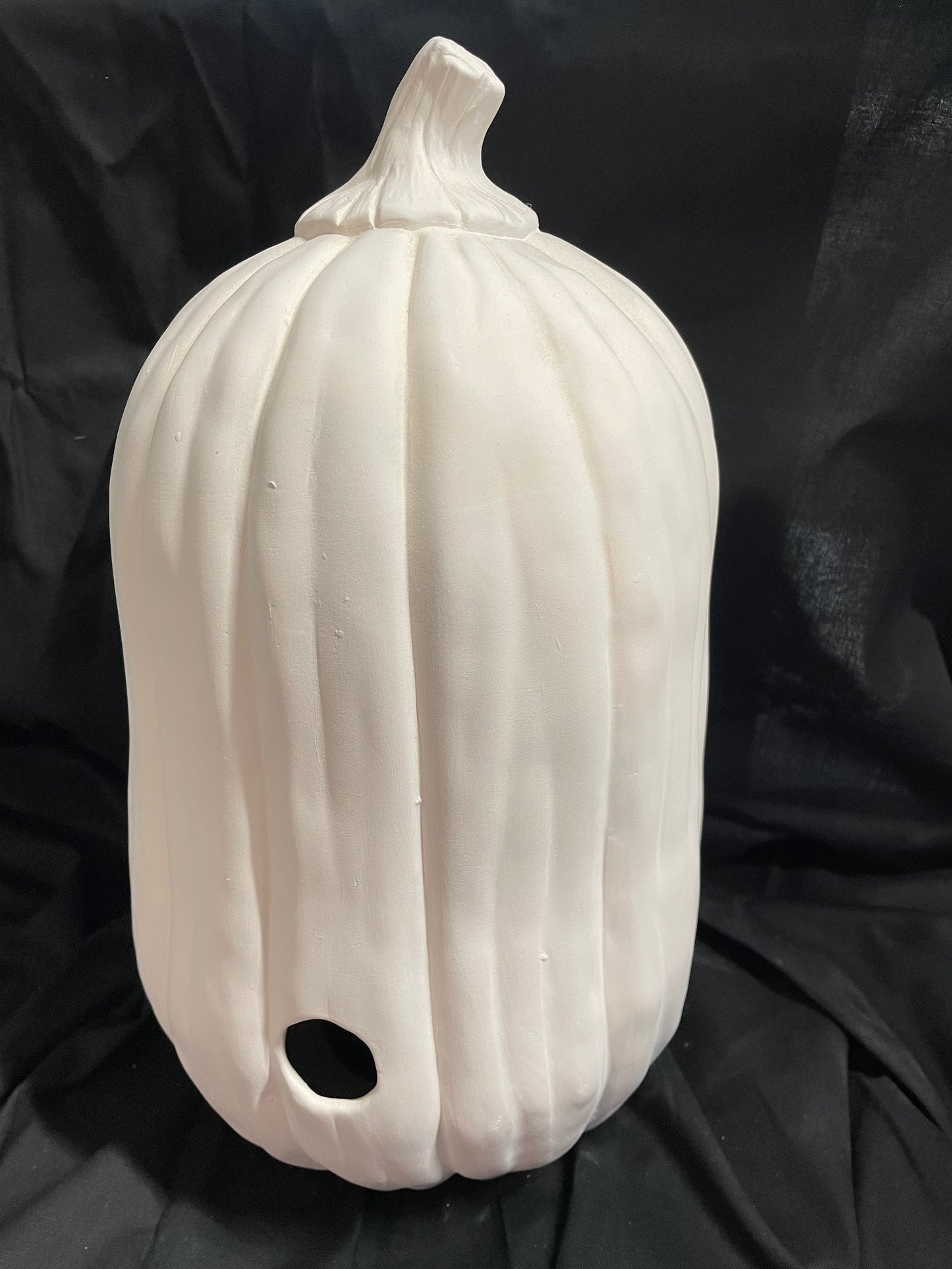 Scary XXLarge Pumpkin Ceramic Bisque